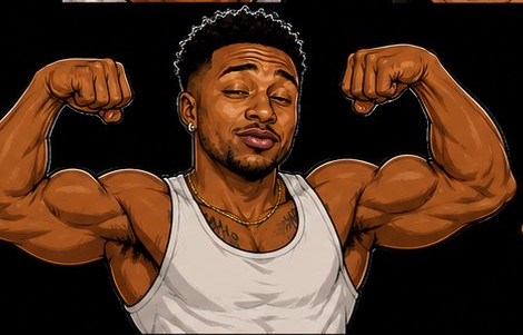 Mike flexing
